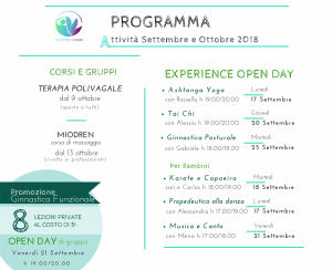 PROGRAMMA ATTIVITA SETTEMBRE/OTTOBRE